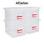 Plastic File Box with Snap Lid (Clear)