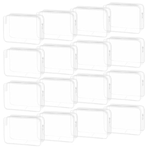16 Pack Waterproof Cosmetic Bag TSA Approved Toiletry Bag (16pcs White L)
