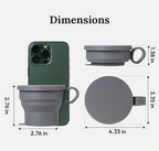 6 oz 2 pack Mini Silicone Collapsible Travel Cup (Modern Grey)