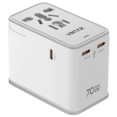 Universal Travel Adapter 70W GaN (70W White2)