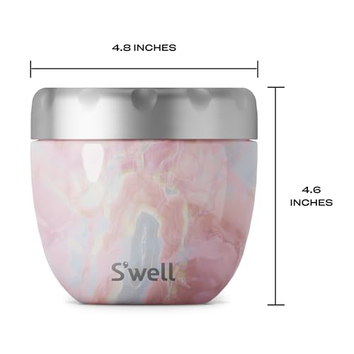 Stainless Steel Food Bowls (Geode Rose / 21.5 ounces)