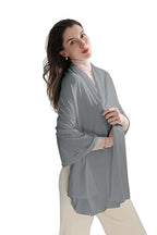Shawl Wraps for Women (10 Classic Jersey Dark Grey)