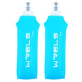 TPU Soft Flask Lightweight Portable Reusable Water Bottle (500ml/16.9oz-2 Pack-Light Blue)