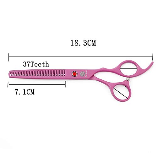 7" Dog Grooming Scissors Set with Rhinestone Accent (Pink)