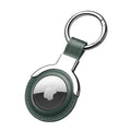 Compatible with AirTag Case Airtag Keyring Leather Protective Case AirTags Loop Holder Air Tags Protective Cover Airtag Key Chain Loop Holders for Luggage Dog Cat Pet Collar (Green)