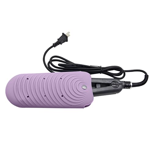 Heat Insulating Silicone Mat Pouch for Hair Styling Tools (Purple)