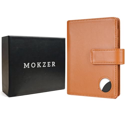 Passport Holder Wallet Cover for Travel with Airtag RFID for Women Men (Brown)