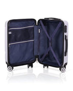 Luggage Lightweight and Durable Hardshell (white grid new / S(20in))