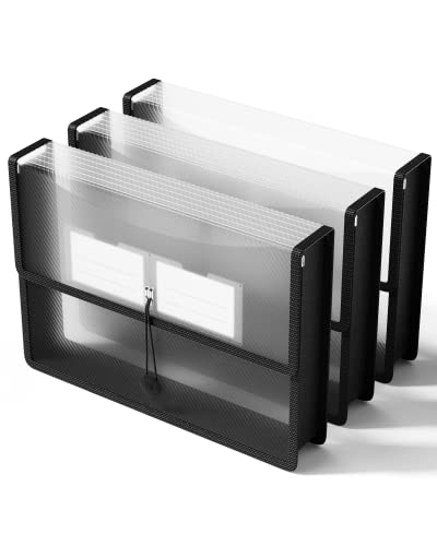 Plastic Expanding File Folders (3 Packs / Letter/A4)