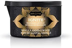 Kama Sutra Ignite Massage Candle Vanilla Sandalwood, 6 Ounce
