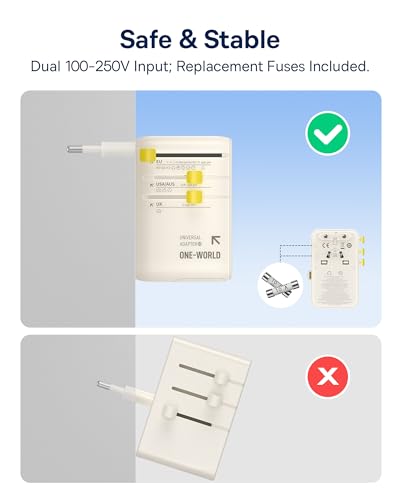 70W Universal Travel Adapter (70W / White)