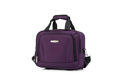 Melbourne Hardside 2 Piece Expandable Spinner Wheel Luggage Set (Purple / 2 Piece (20"/14" Tote))