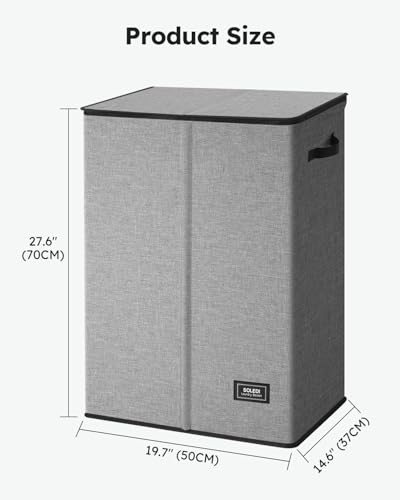 130L Laundry Hamper with Lid (Grey / 130L)