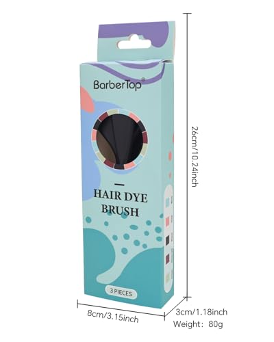 3 Pack Hair Color Brush Set (Black)