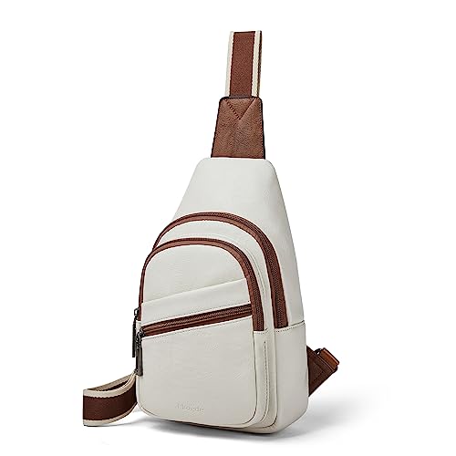 Sling Bag Crossbody Bags (Beige With Brown)