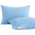 Toddler Pillows with Pillowcases Set (Sky Blue (Microfiber) / 13x18 Inch (Pack of 2))