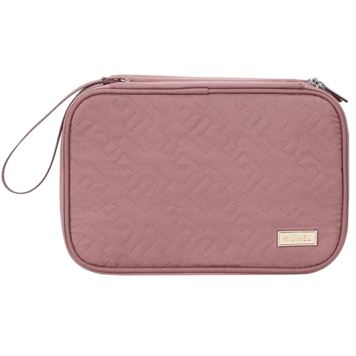 Electronics Travel Organizer Cord Case (Large / Rose-wood Pink)