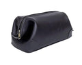 Leather Toiletry Bag for Men Best Gift Premium Genuine Dopp Kit Shaving Kit Organizer Travel Kit Pouch Bag 10 inch Size (Black)