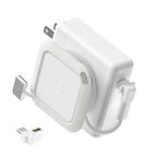 Reel The Side Kick Collapsible Charger Organizer With USB (White W/ Adapter)