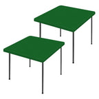 2 Pack Square Spandex Fitted Table Cloth (Emerald Green / 42" x 42" (Square))