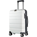 Hardside Expandable Carry On Luggage with Spinner Wheels & Built (White)