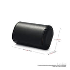 2 Slot Leather Travel Watch Case Black (Black / 2-Slot)