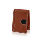 Money Clip Slim Minimalist Wallet for Men (Auburn)