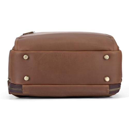 Leather Laptop Backpack (Brown)