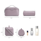Travel Makeup Bag Cosmetic Bags for Women (L55Light Purple)