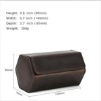 Genuine Leather Watch Roll Travel Case (Hexagon 2 slots)