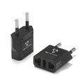 United States to Portugal Travel Power Adapter to Connect North American Electrical Plugs to Portuguese Outlets for Cell Phones (2-Pack / Black)