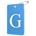 2 Pack Initial Luggage Tags for Suitcases Airplane Travel Essentials (Large G / Blue)
