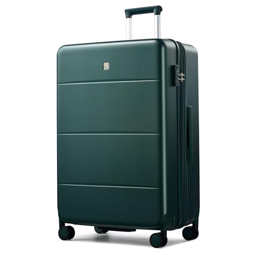 Expandable Large Checked Luggage (Blackish Green / 28 Inch EXT)