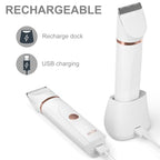 Electric Body Hair Trimmer (Rose Gold ＆ White)