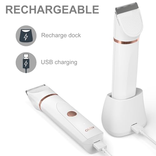 Electric Body Hair Trimmer (Rose Gold ＆ White)