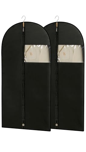 Suit Bags for Closet Storage (43" - 2 Pack / Black)