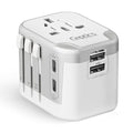 Universal Travel Adapter (White/Silver)