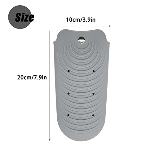 Heat Insulating Silicone Mat Pouch for Hair Styling Tools (Grey)