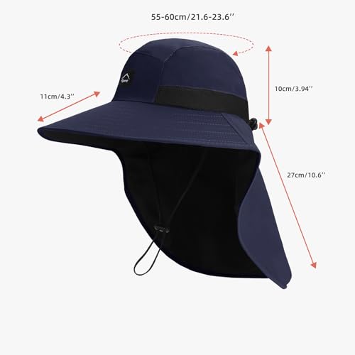 Outdoor Sun Hat for Men Women (1pack-navy Blue)