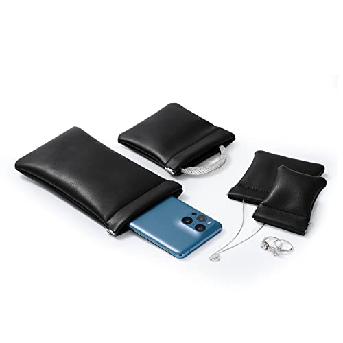 Dark Green PU Leather Squeeze Travel Pouch Multi (Dark Green / 7.2"x.37")