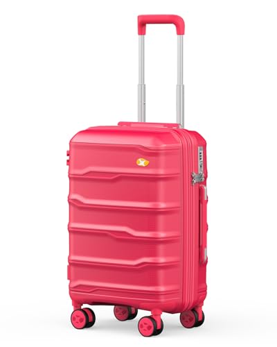 20 Inch Expandable Carry On Luggage 22x14x9 Airline Approved Suitcase (0-Red / Carry-On 20-Inch)