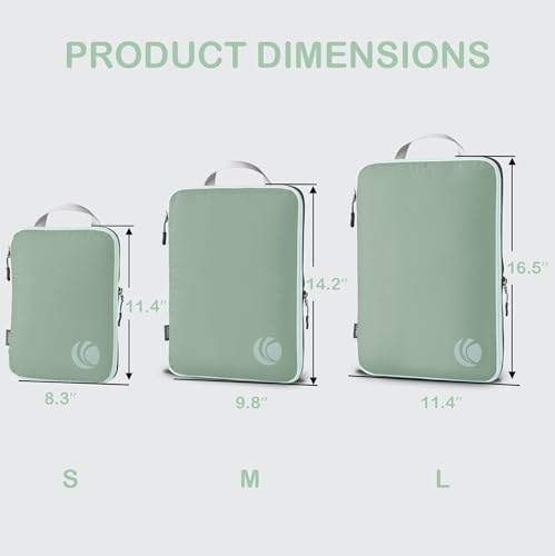 Compression Packing Cubes (Sage Green / 3PCS)