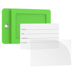 2 Pack Initial Luggage Tags for Suitcases Airplane Travel Essentials (Large M / Green)
