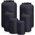 6 Pcs Waterproof Dry Bag Set for Kayaking & Camping (Black)