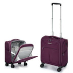 Underseat Carry On Luggage with Wheels (Purple / 16-Inch)