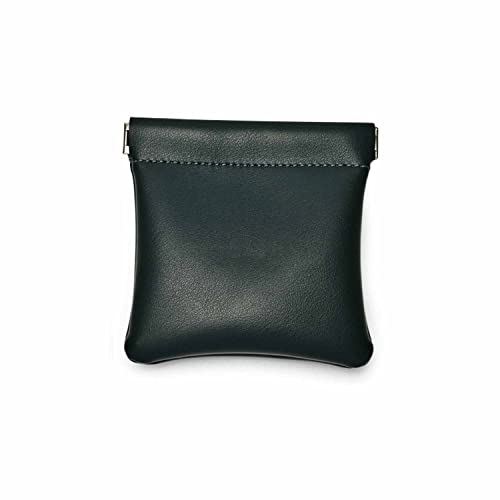 PU Leather Jewelry Travel Bag Leather Jewelry Pouch Christmas (Dark Green / 3.54"x3.54")