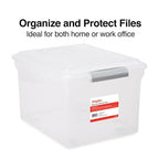 Store & Slide Plastic File Box (Clear)