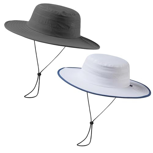 UPF 50+ Foldable Brim Water (Large / White & Dark Grey)