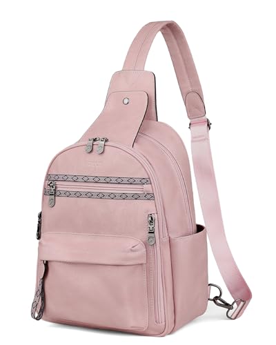 Large Sling Bag for Women (Pink Retro Style)