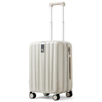 20 Inch Expandable Carry on Luggage 22x14x9 Airline Approved (20 Inch EXT / Ivory White)